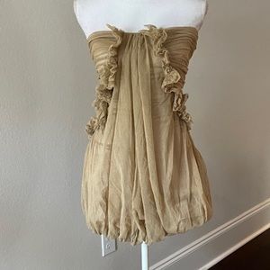 Elizabeth & James Tulle Chiffon Strapless Mini Dress.